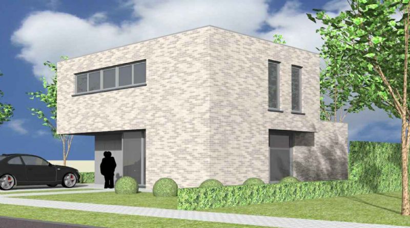 Nieuw te bouwen alleenstaande woning met vrije keuze van architectuur te Poperinge.